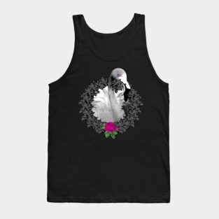 Flamingo Pink Rose Wreath Tank Top